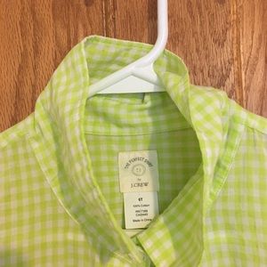 J.Crew size 6 tall gingham shirt, VGUC